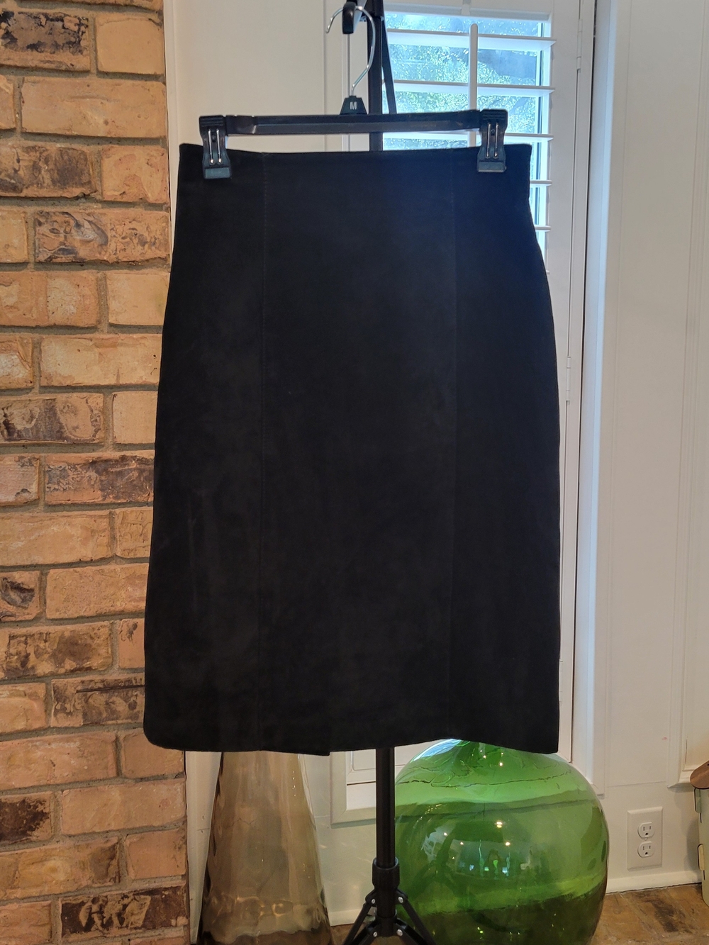 Vintage Danier Black Suede Pencil Skirt